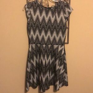 Black and white skater dress